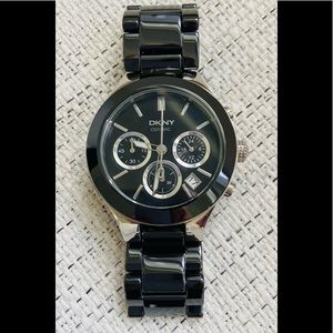DNKY Black ceramic watch